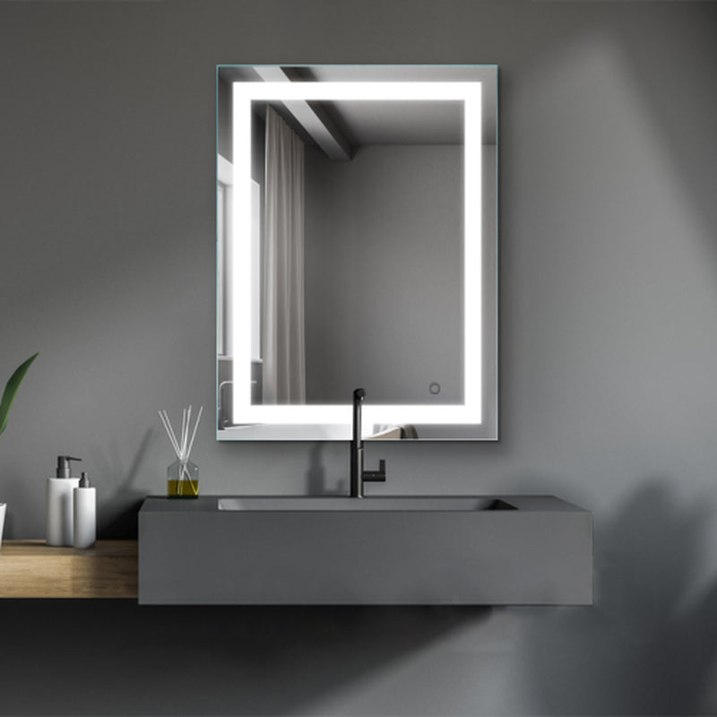 [USA Direct] LED Lighted Bathroom Wall Mounted Mirror with High Lumen+Anti-Fog Separately Control+Dimmer Function